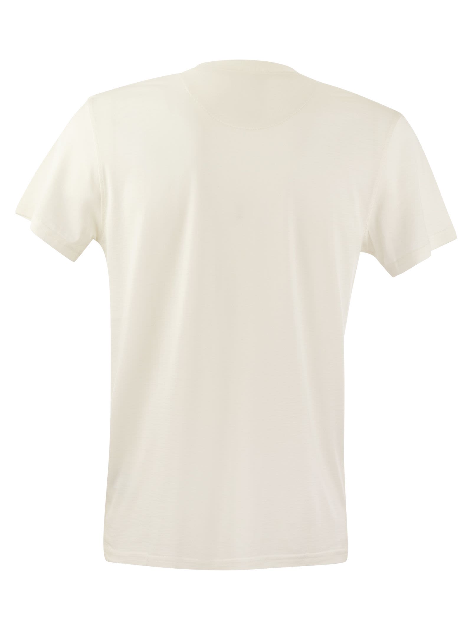 Shop Pt01 Silk And Cotton T-shirt In White