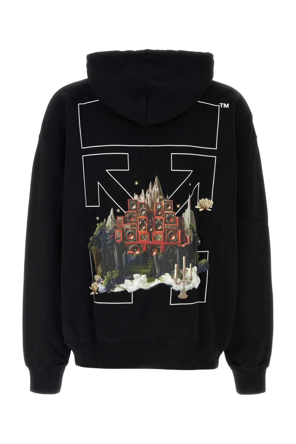 Off-white Off White Off White Knitted Hoodie In Black