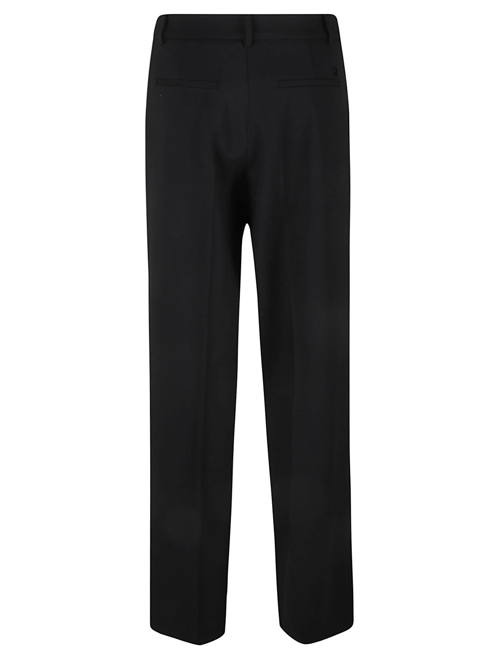 Shop Blumarine Straight Concealed Trousers In Black