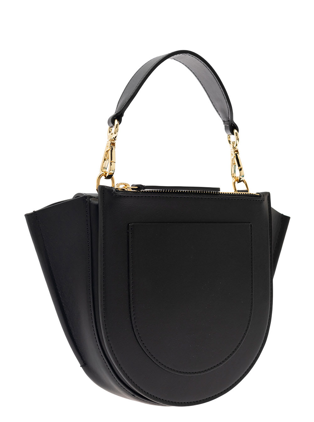 Wandler Womens Black Hortensia Mini Leather Top-handle Bag In Black