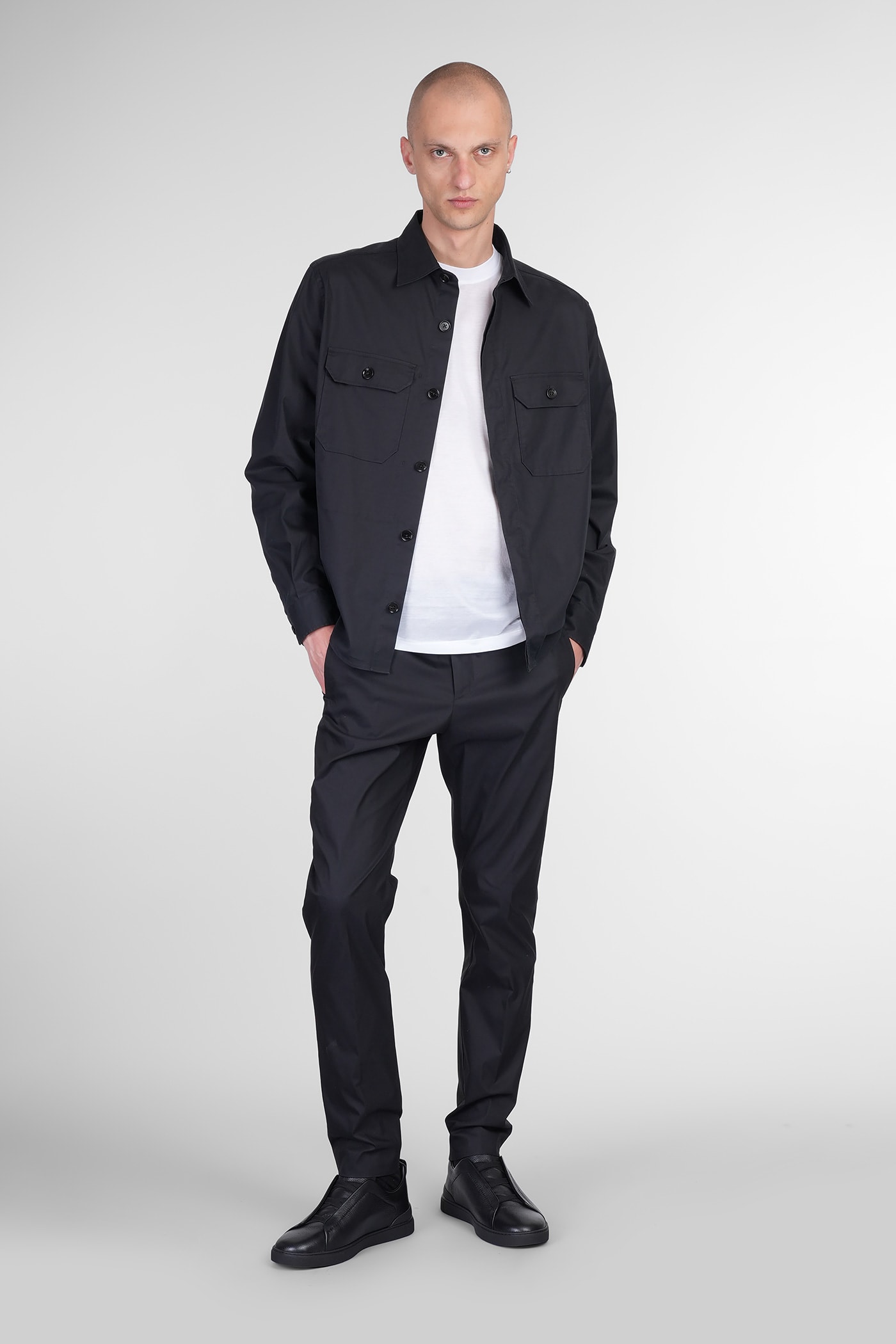 Pt Torino Nu56 Pants In Black Cotton