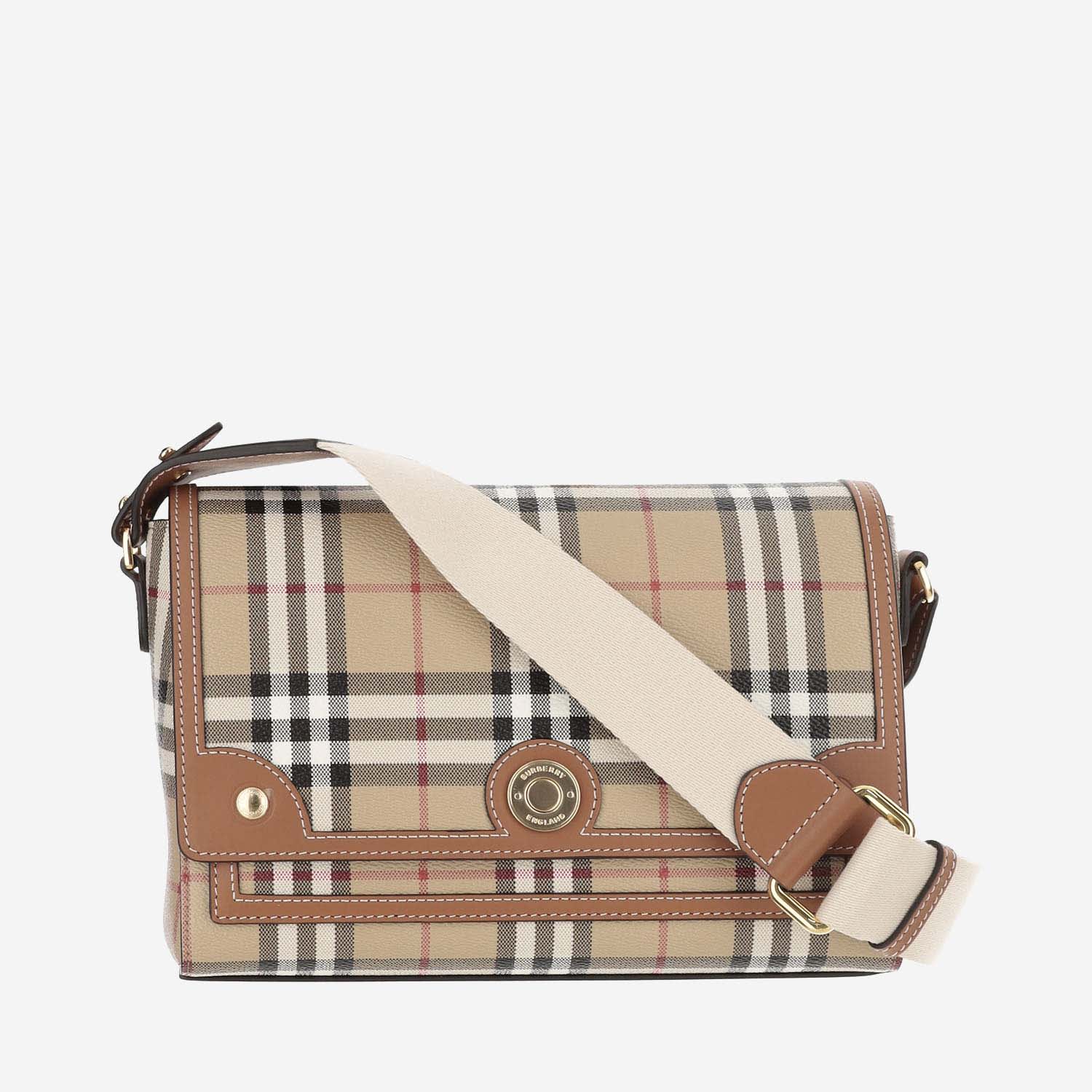 Burberry Bag With Check Pattern In Red