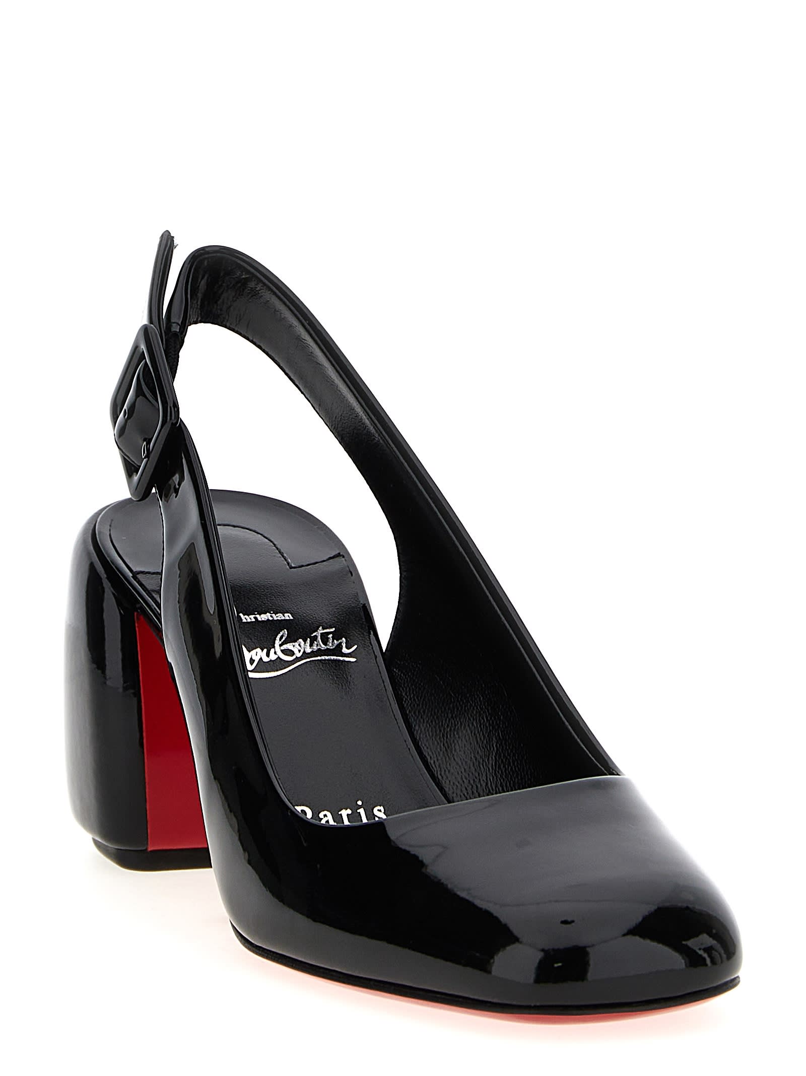 Shop Christian Louboutin Minny Slingback In Black