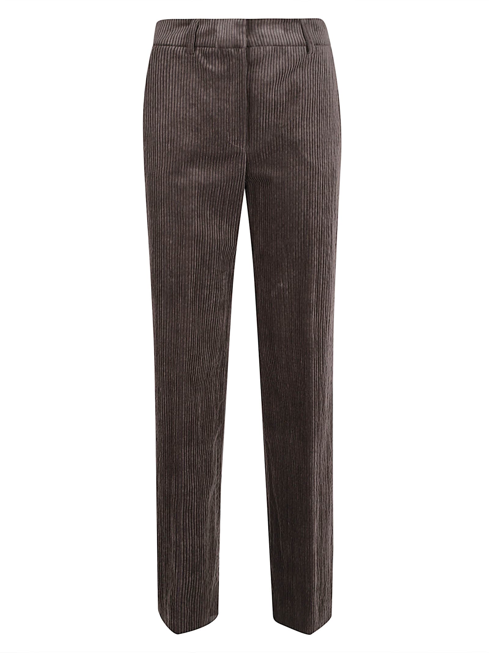 Ermanno Scervino Tailored Trousers With Pockets And Loops In Brown