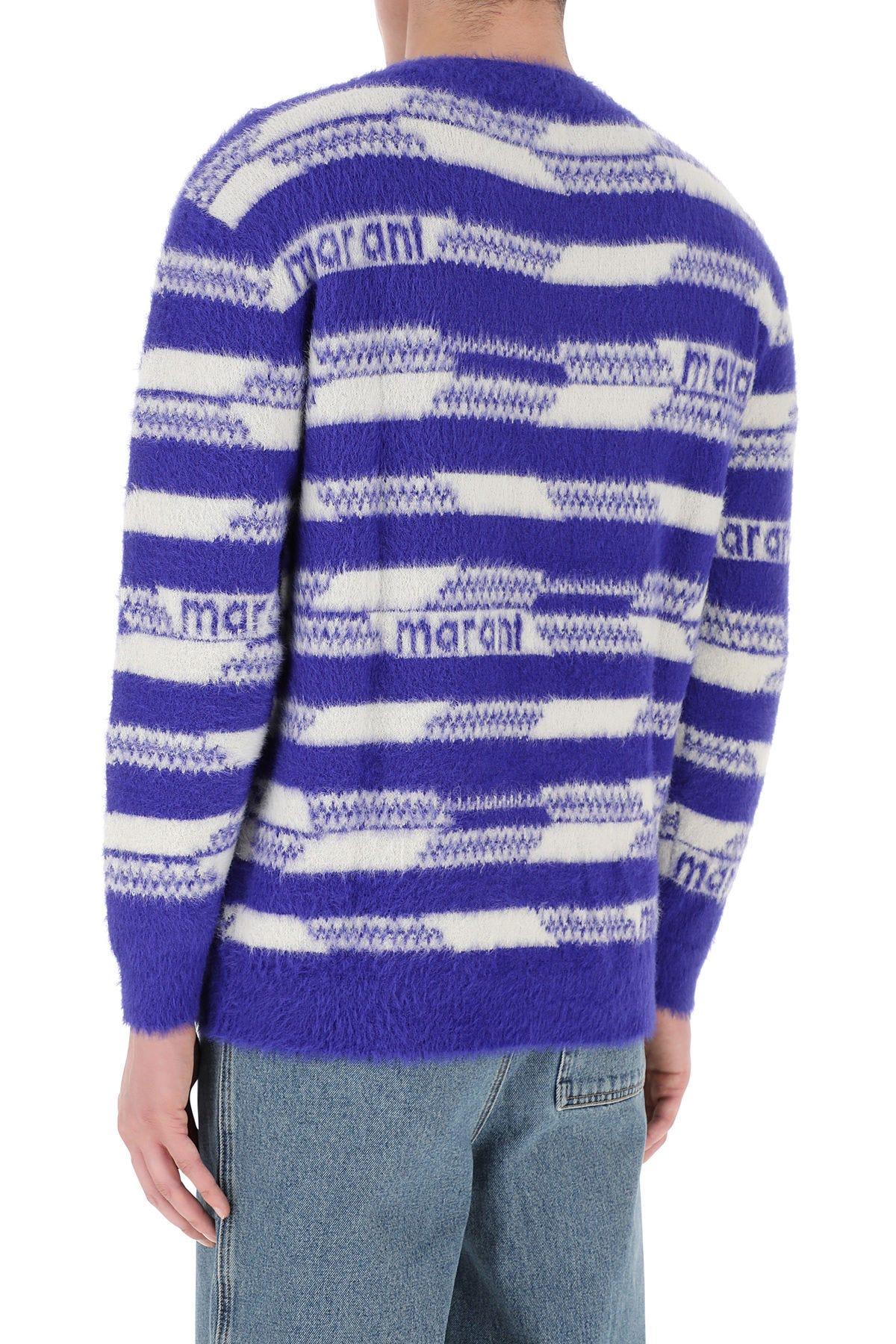 Shop Isabel Marant Embroidered Nylon Oscar Sweater In Purple