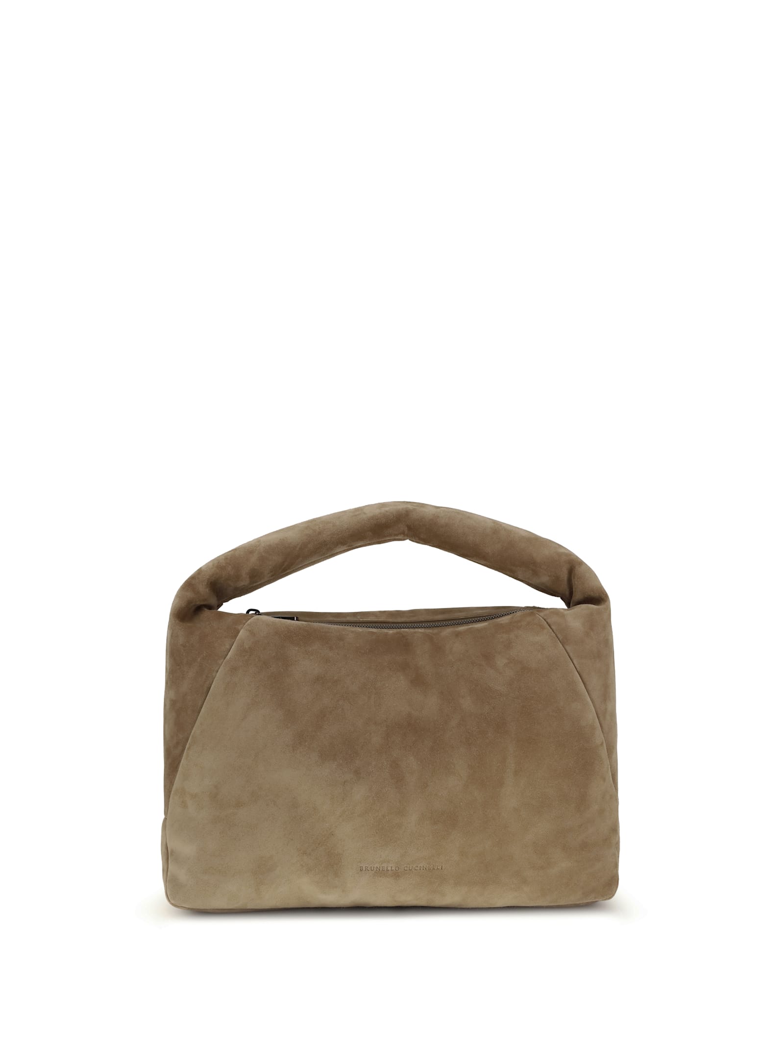 Brunello Cucinelli Women Suede Shoulder Bag In Brown