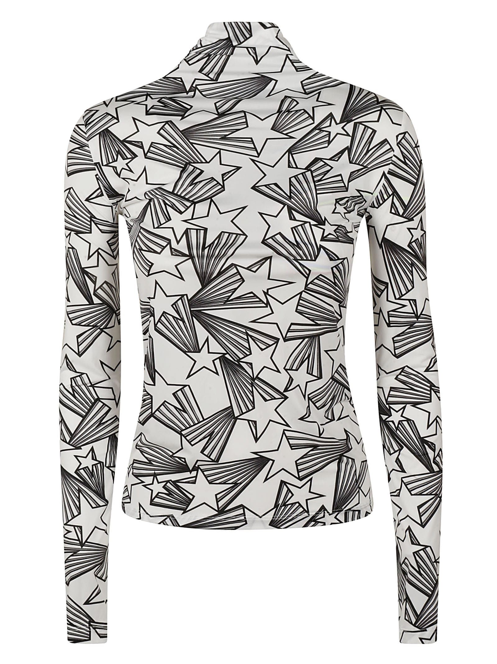 MSGM All-over Star Printed Turtleneck Pullover
