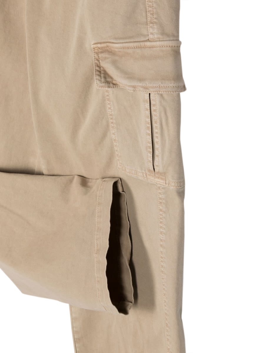 Aspesi Cargo Cotton Trousers In Beige