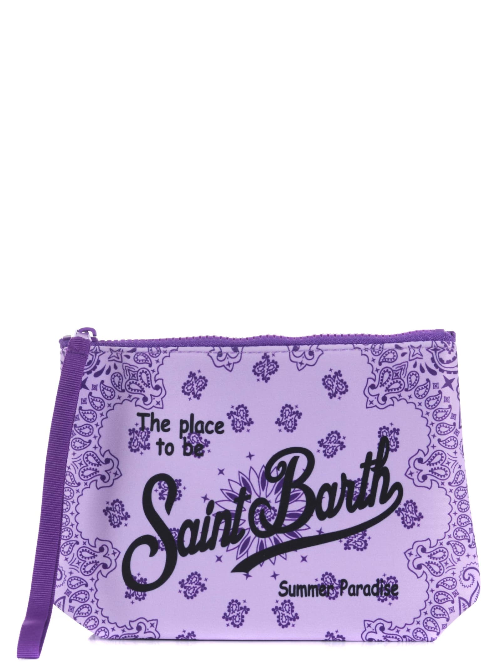 Shop Mc2 Saint Barth Clutch Bag In Purple
