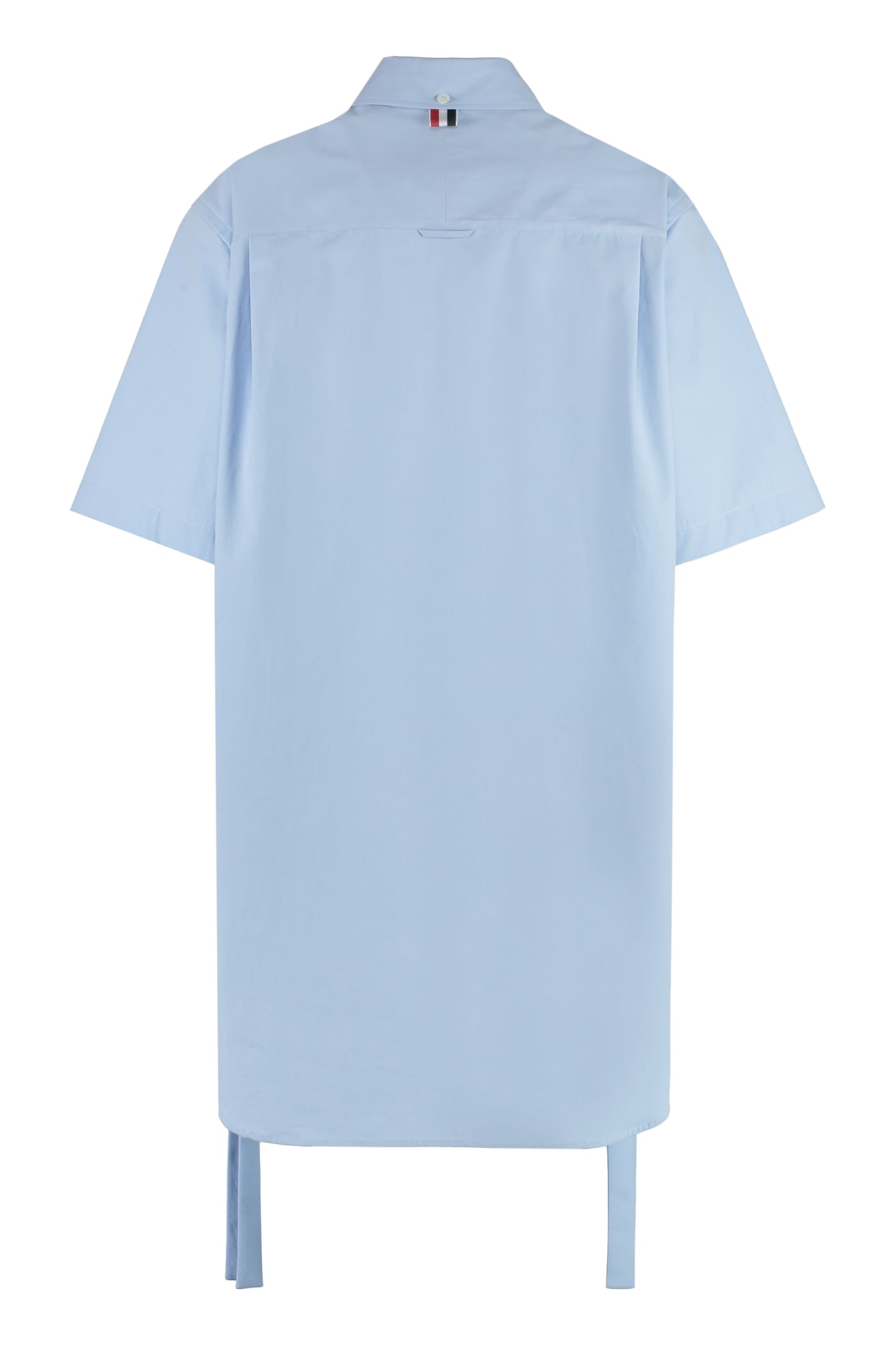 Thom Browne Cotton Shirtdress In Blue