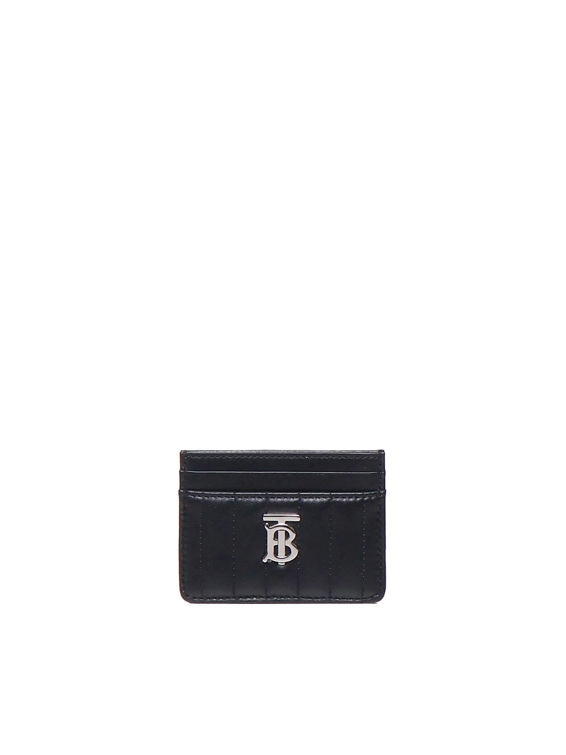 Shop Burberry Lola Credit Card Holder In Quilted Leather In Black