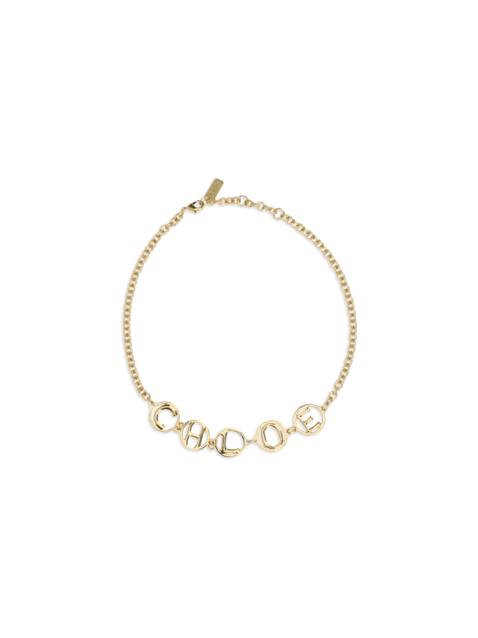 Chloé Women Script Choker Necklace In Gold