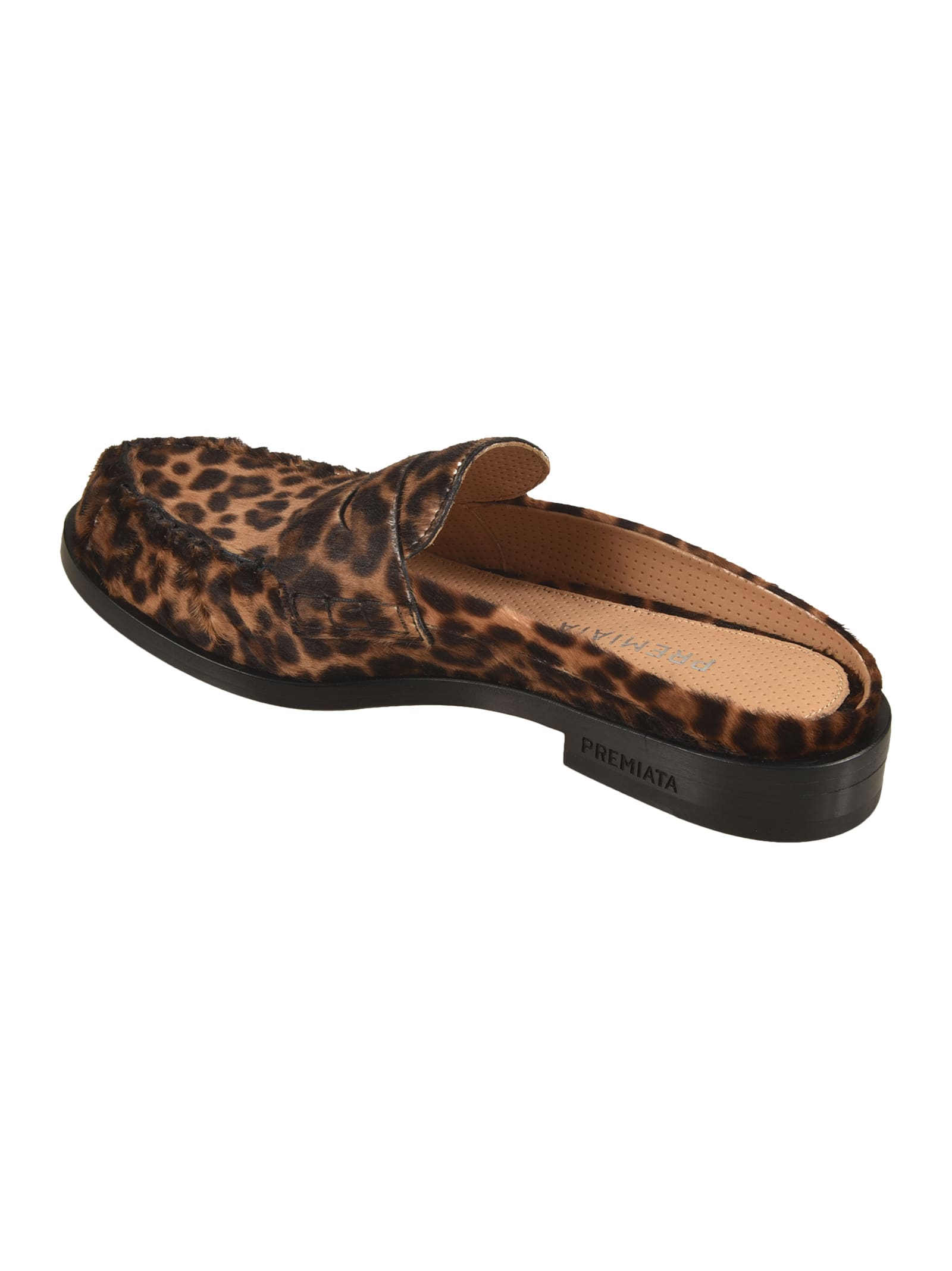 Premiata Fringe Leopard Print Mules In Fantasia
