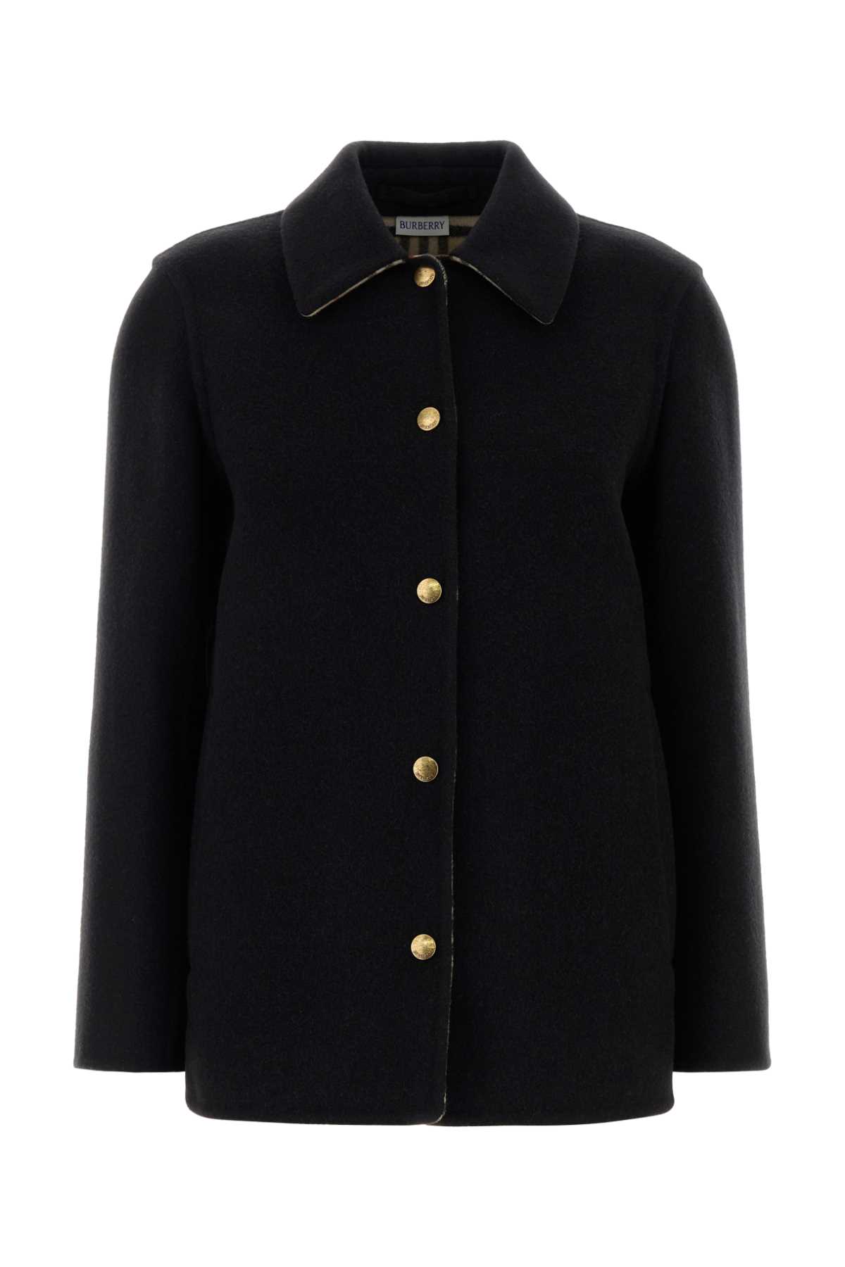 Burberry Black Wool Oversize Shirt