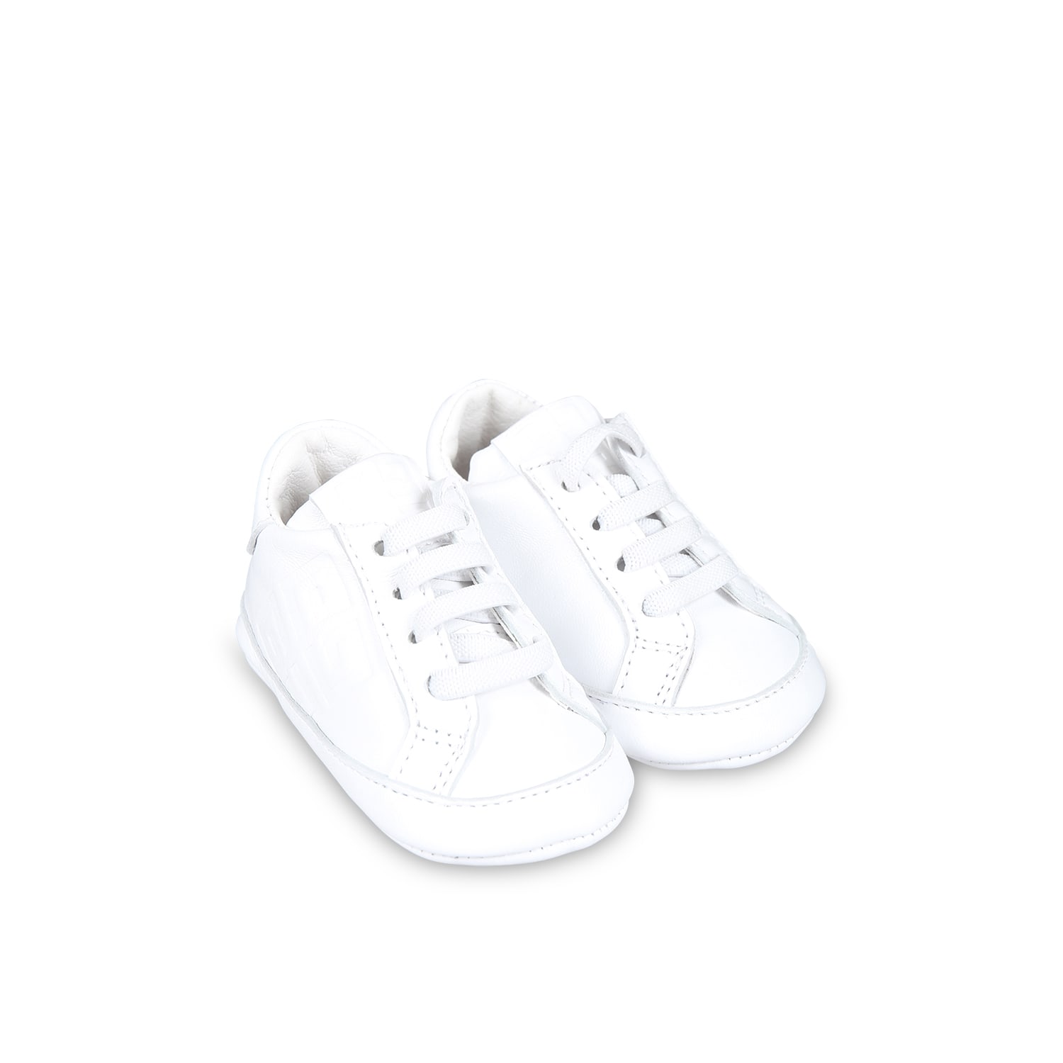 Shop Givenchy White Sneakers For Babykids Withiconico 4g Motif