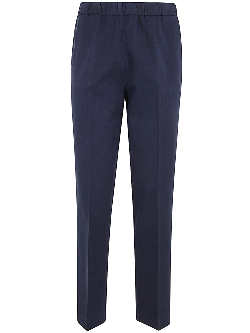 Shop Kiltie George Stretch Elastic Waist Trousers In Blue