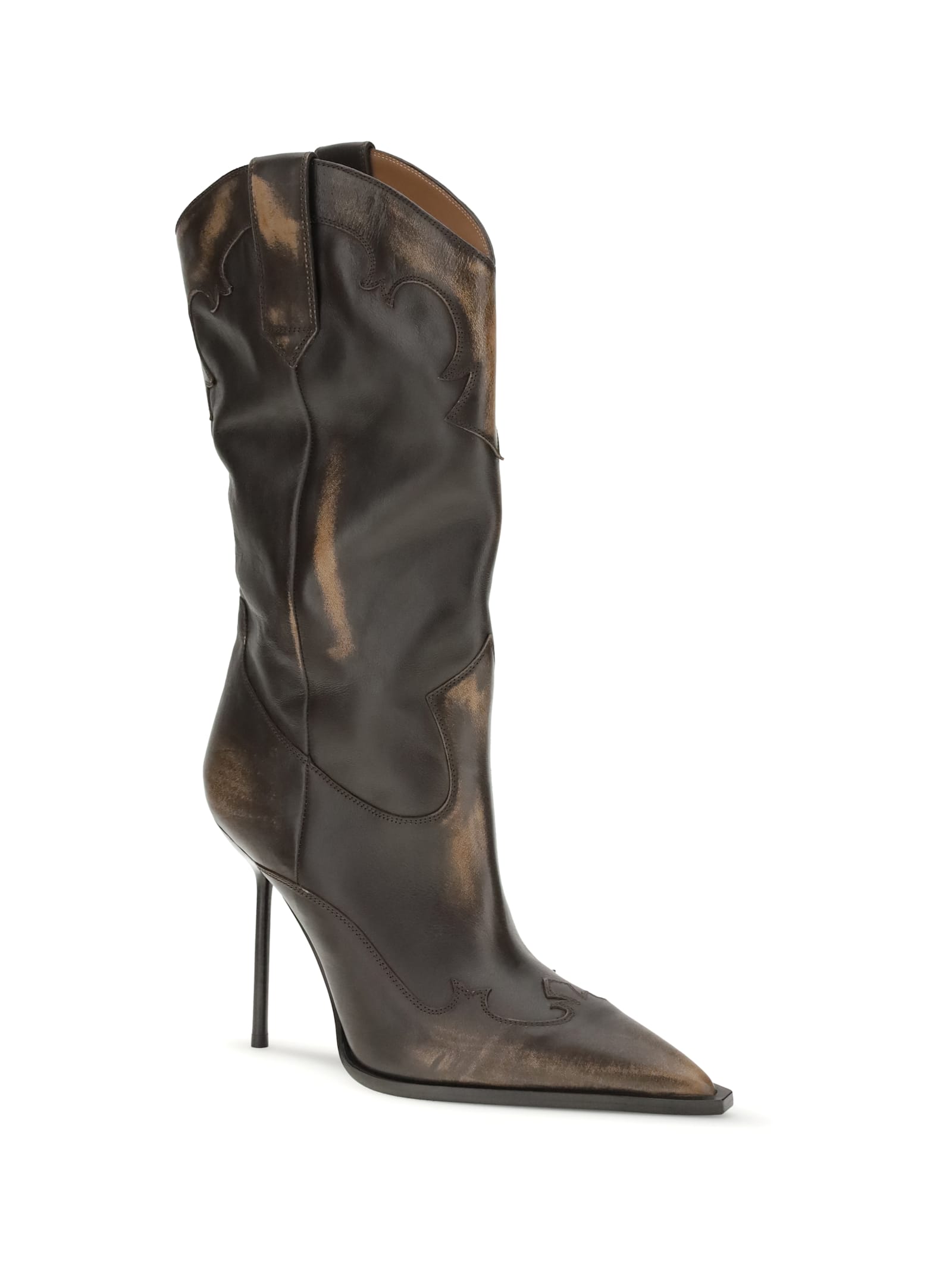 Paris Texas Stiletto Heel Boots In Multi