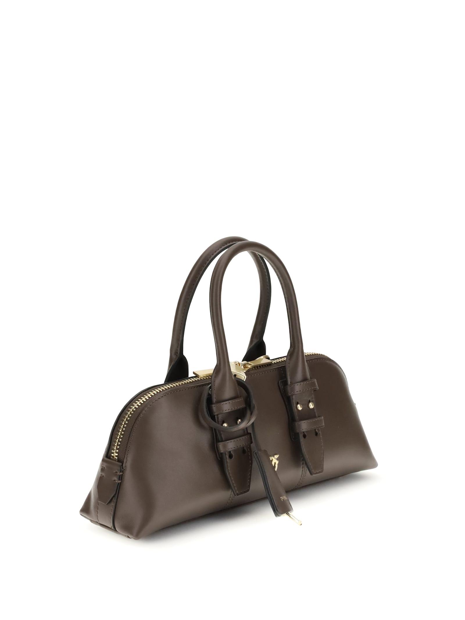 Pinko Escape Baguette Small Handbag In Brown
