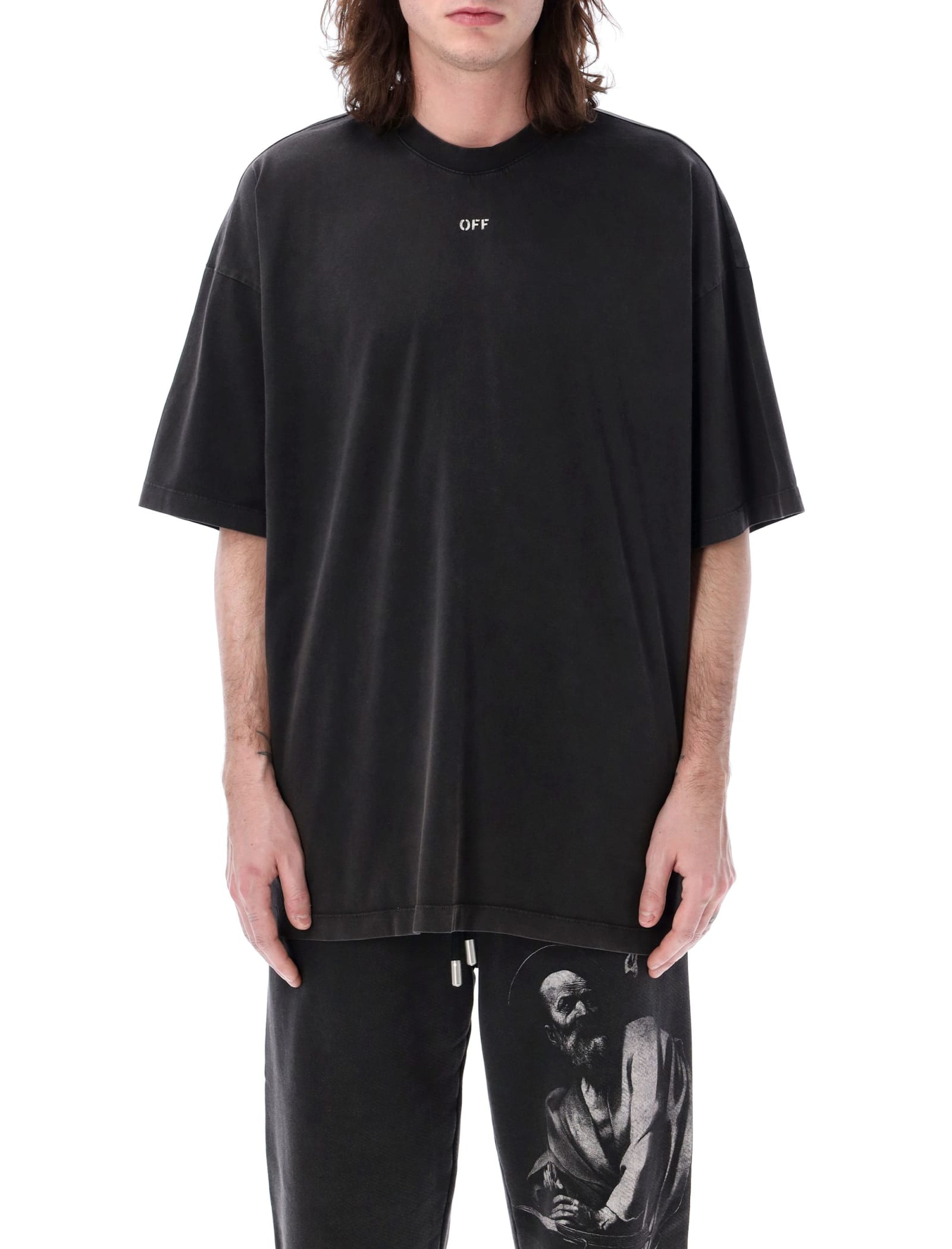 Shop Off-white S. Matthew Over T-shirt In Black Grey