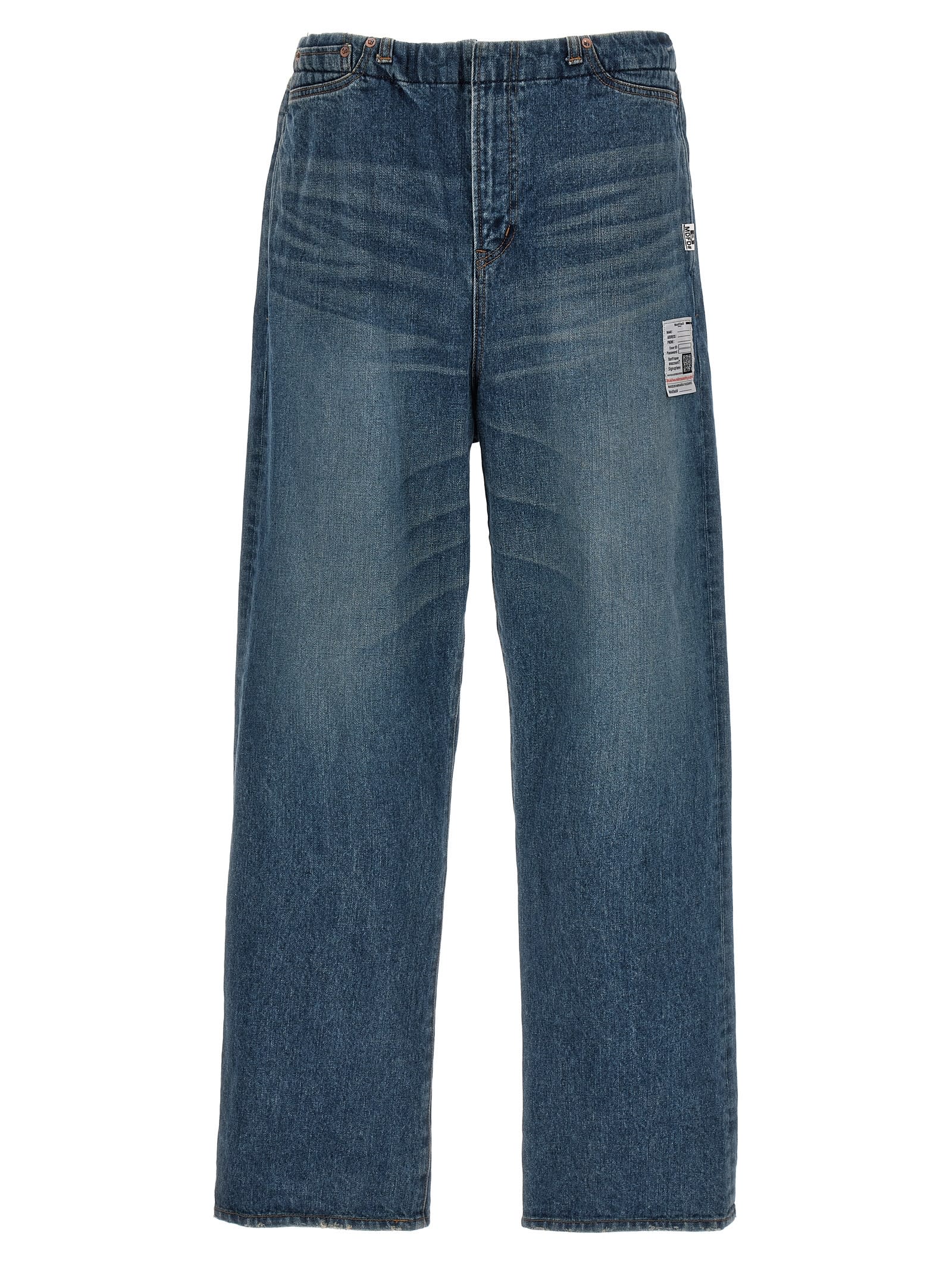 Shop Miharayasuhiro Waist Easy Jeans In Indigo