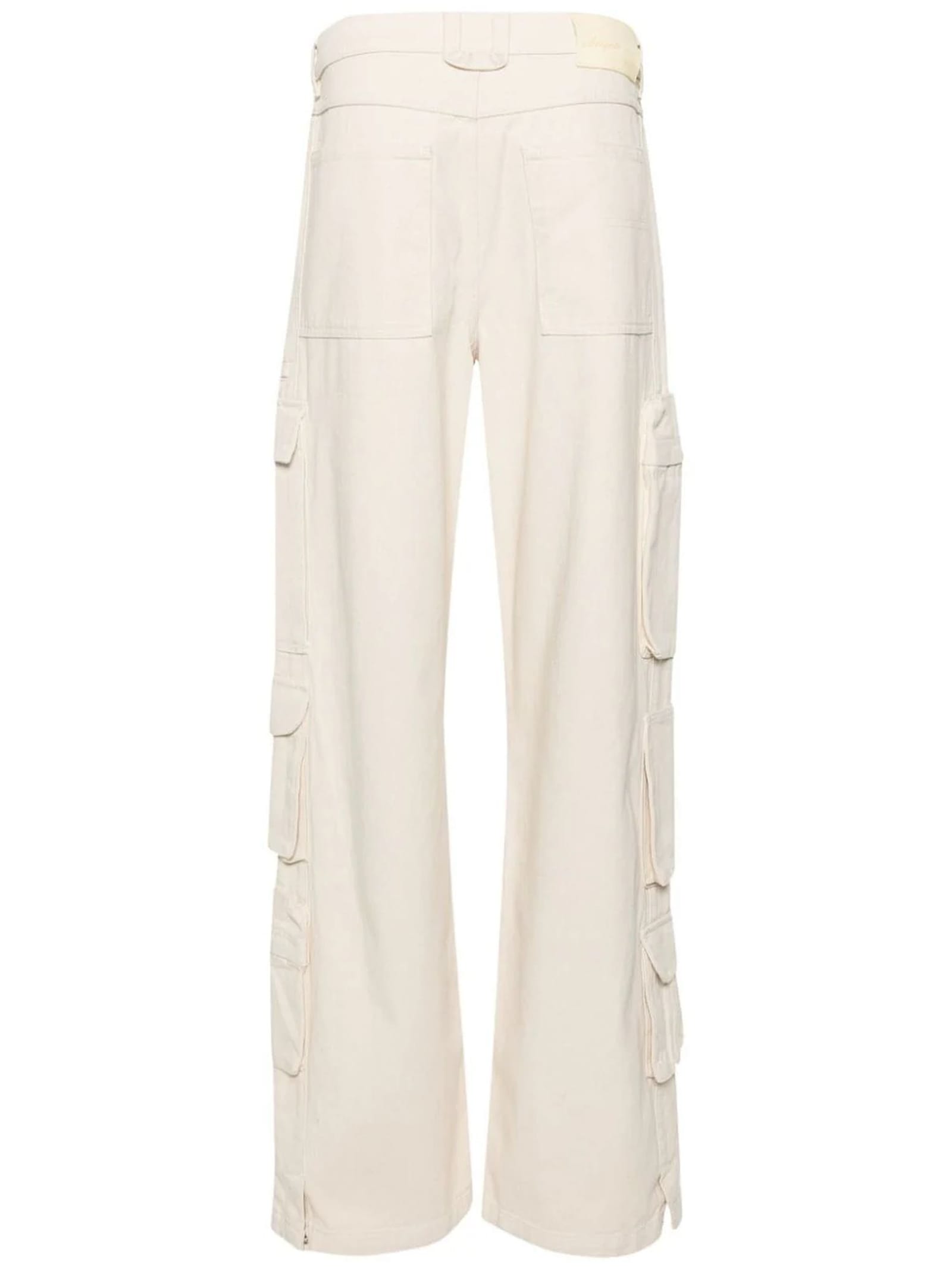 Shop Axel Arigato Off-white Cotton Trousers In Beige