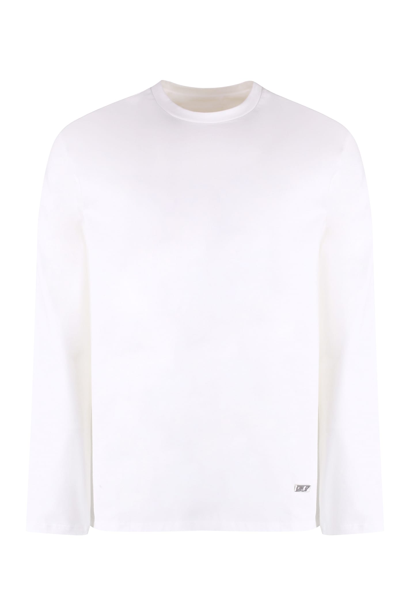 Shop Jil Sander Long Sleeve Cotton T-shirt In White