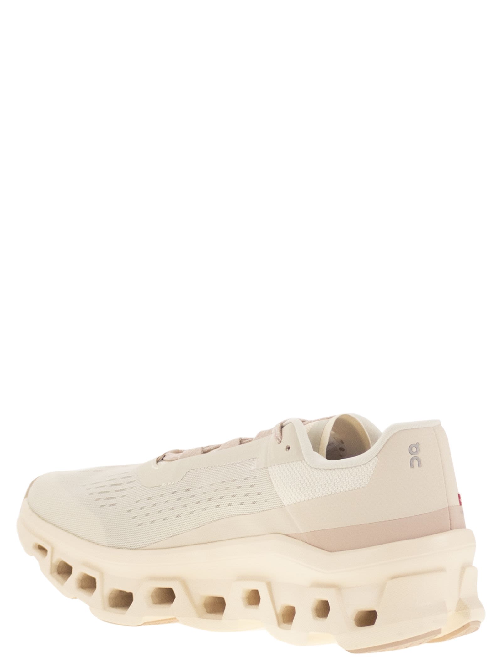 On Cloudmster Panelled Mesh Sneakers In Pink