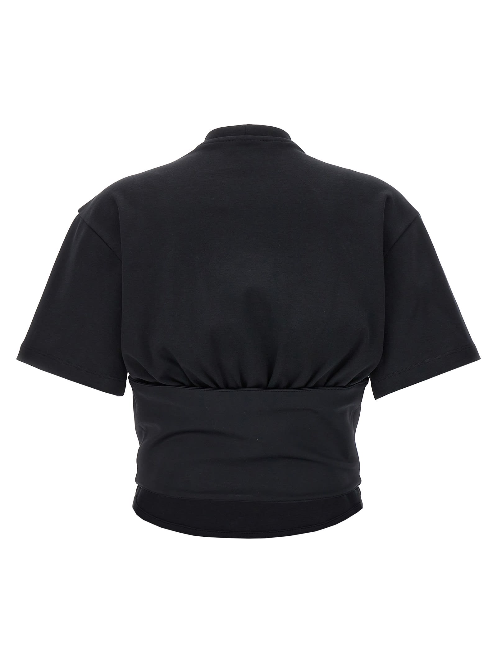 Shop Mugler Corset T-shirt In Black