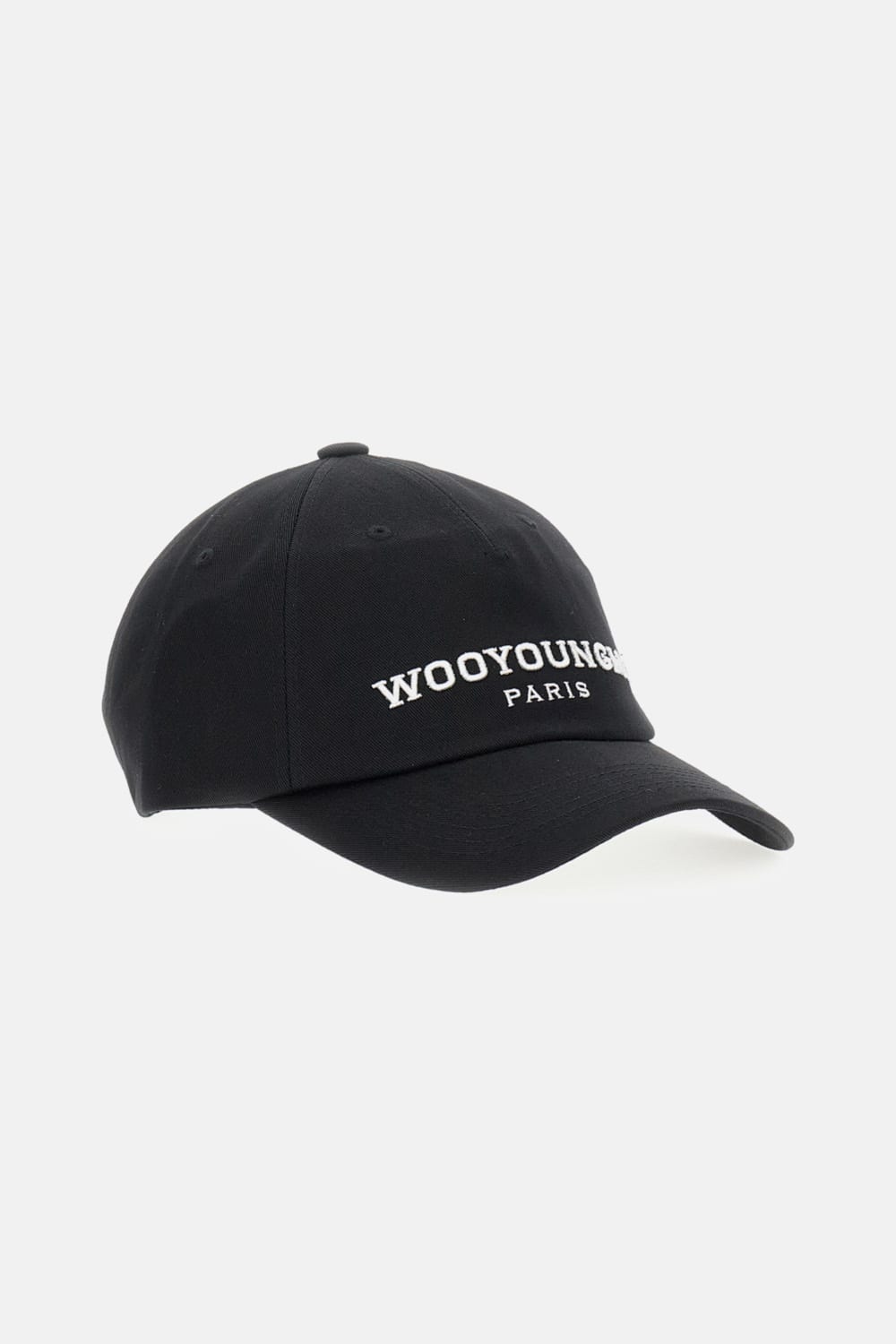 Wooyoungmi Black Embroidered Ball Cap In Black