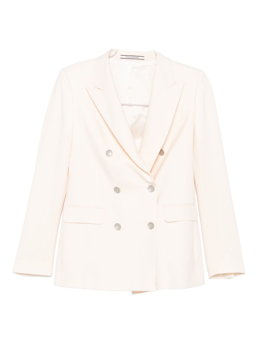 Tagliatore Tailored Wool Blend Jacket Featuring Pockets In White