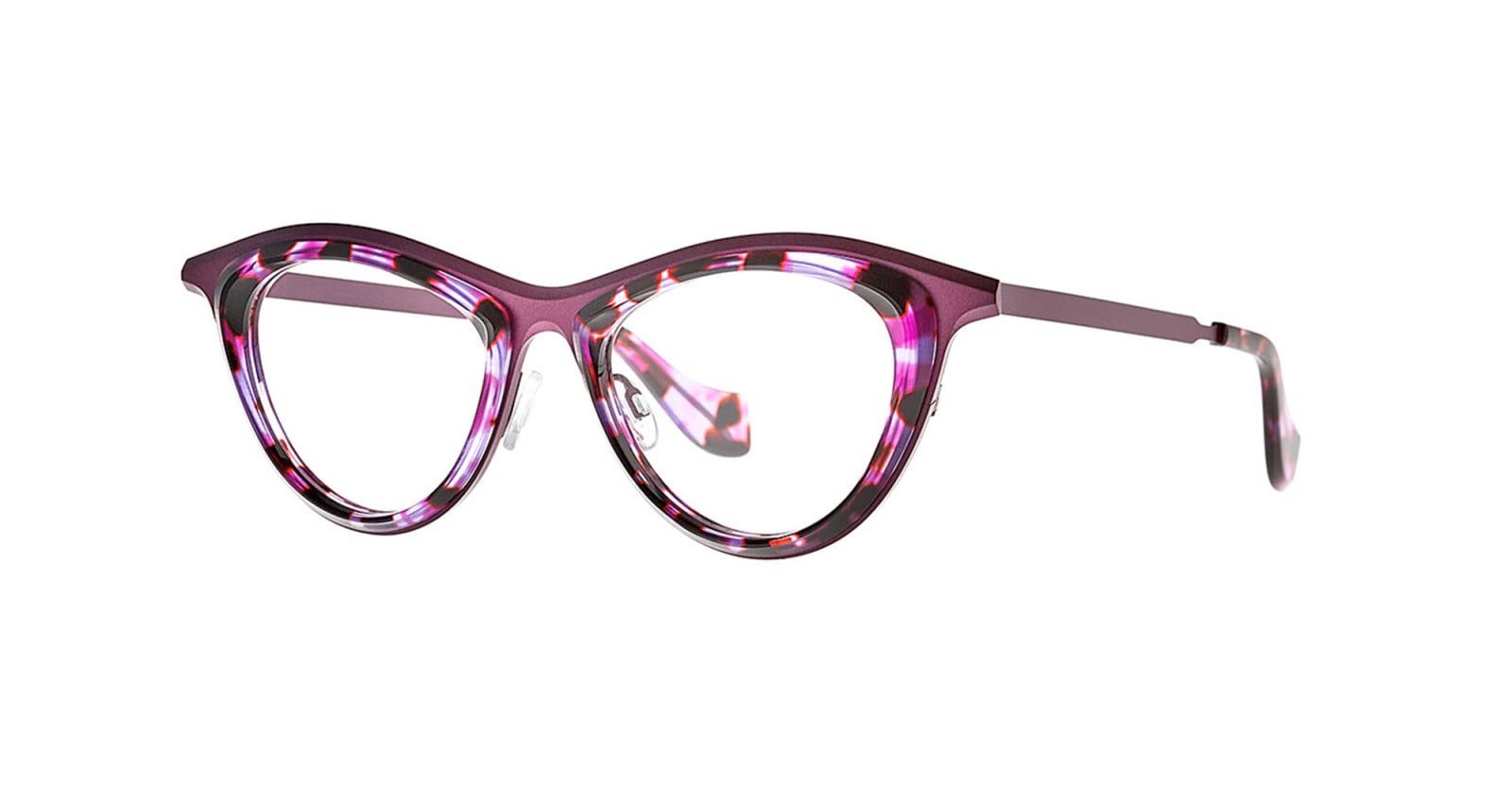 Shop Theo Eyewear Pave - 005 Purple Rx Glasses