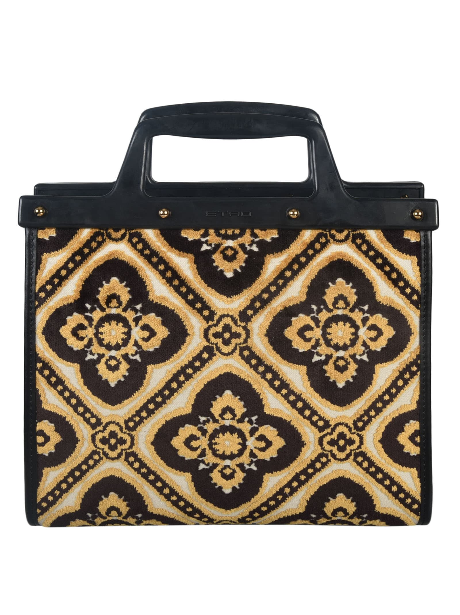 Shop Etro Media Love Trottier Tote In Black