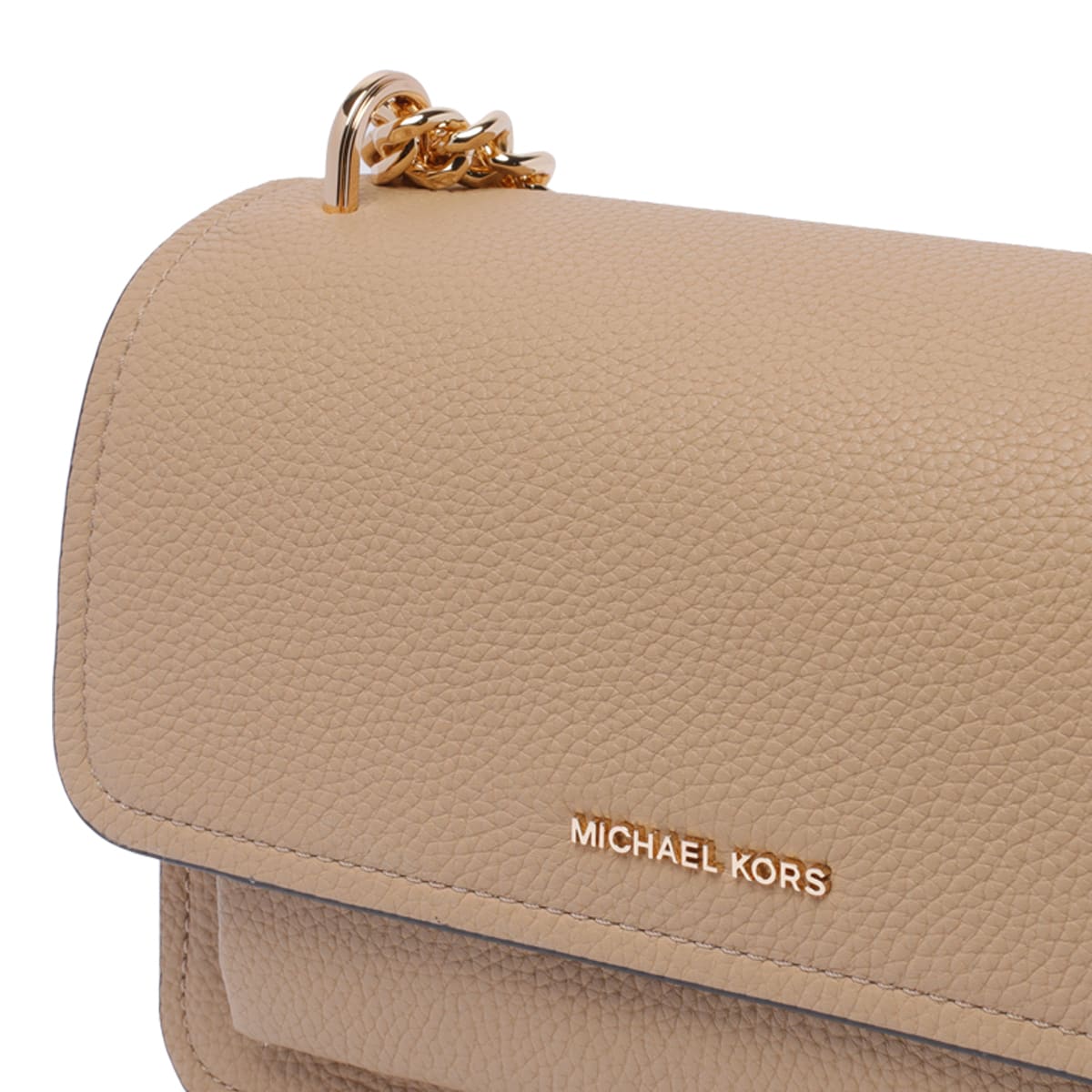 Shop Michael Kors Large Claire Shoulder Bag In Camel