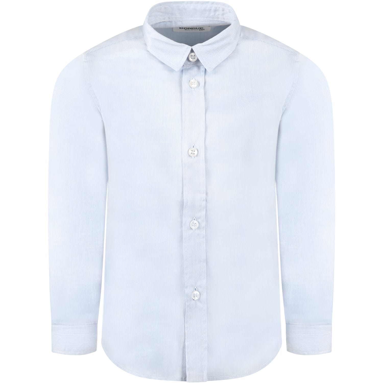 Dondup Light-blue Shirt For Boy With White Logo