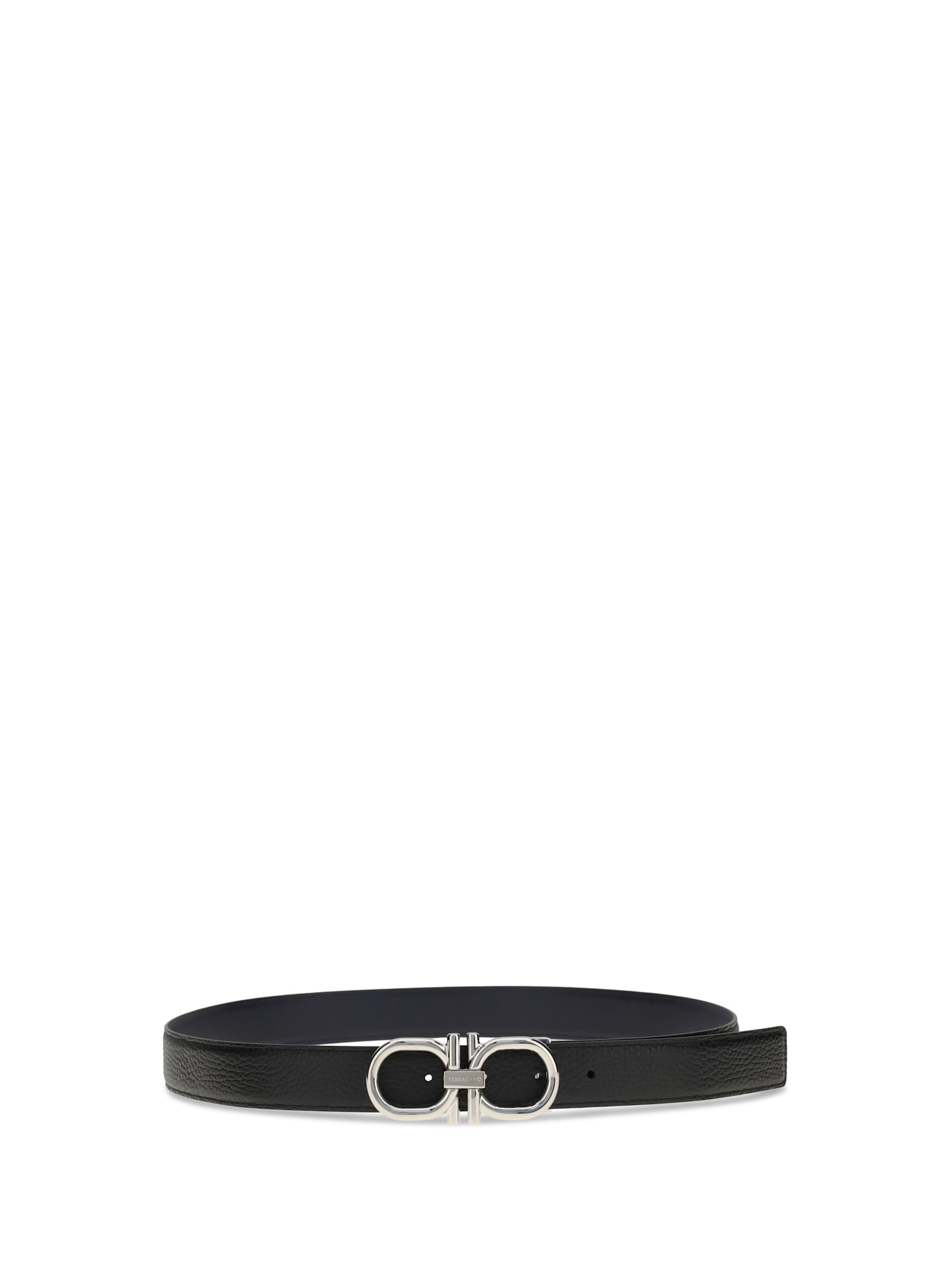Ferragamo Men Gancini Reversible Belt In Black