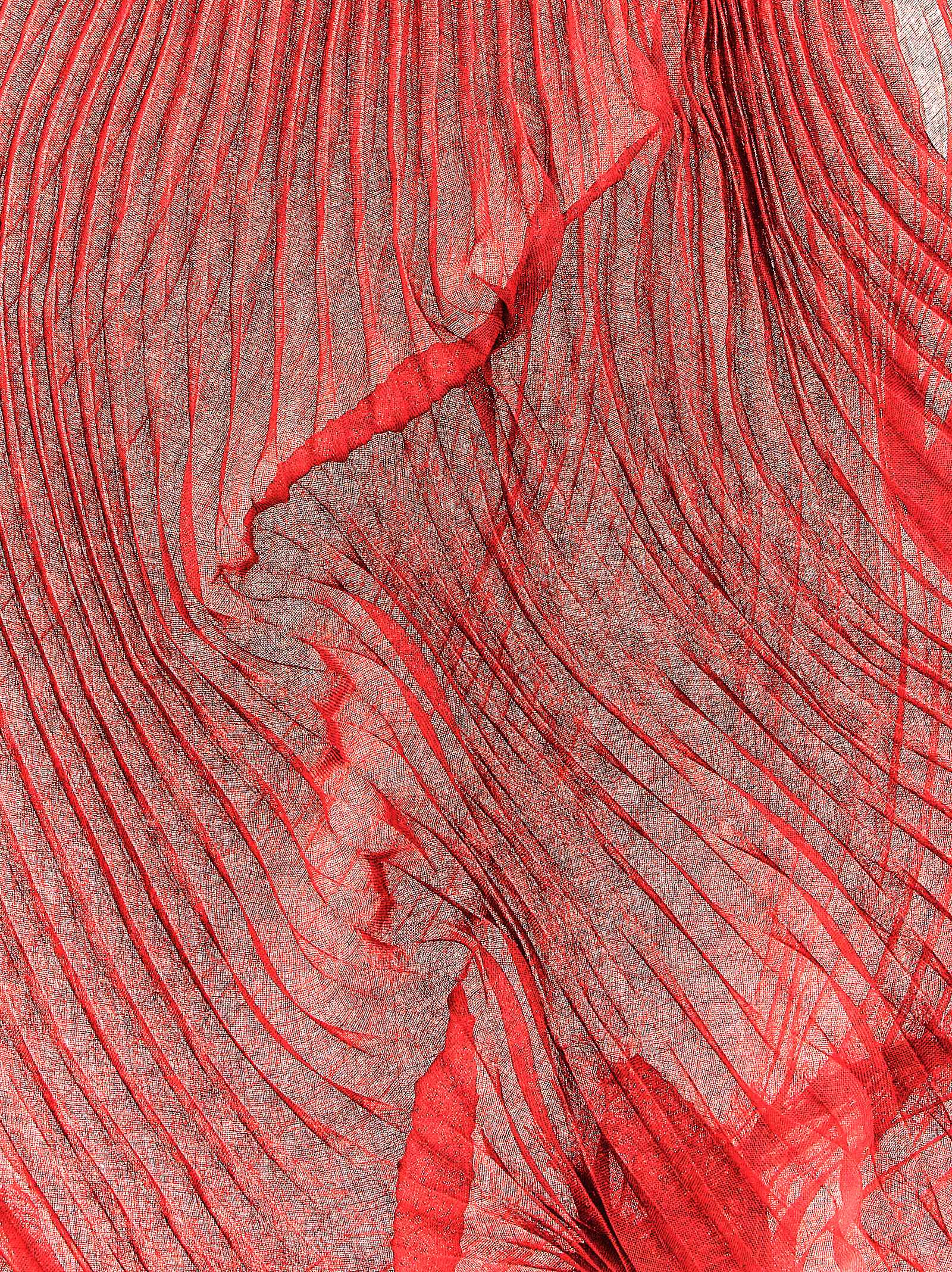 Issey Miyake Ramie Pleats Scarves And Foulards Black