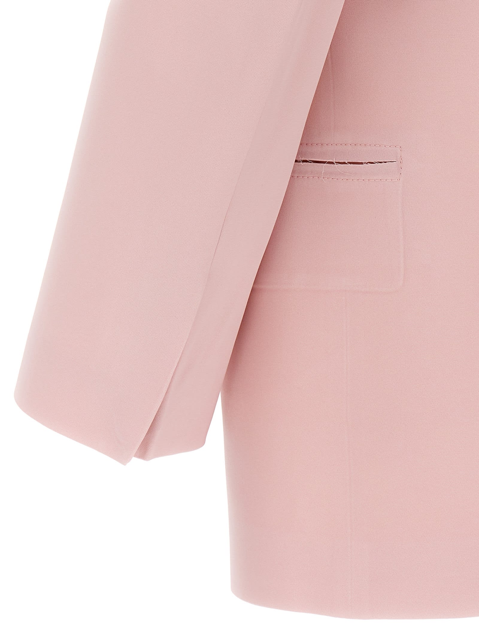 Shop Victoria Beckham Single-breasted Blazer Jacket In Pink