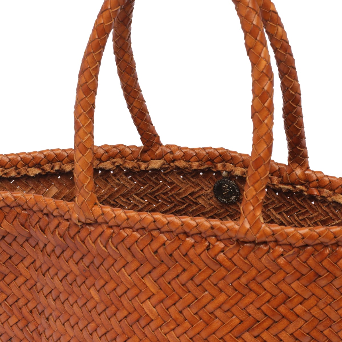 Dragon Diffusion Small Grace Basket Bag In Brown