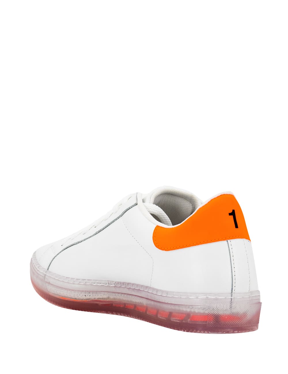 Shop Kiton Sneaker In White Orange