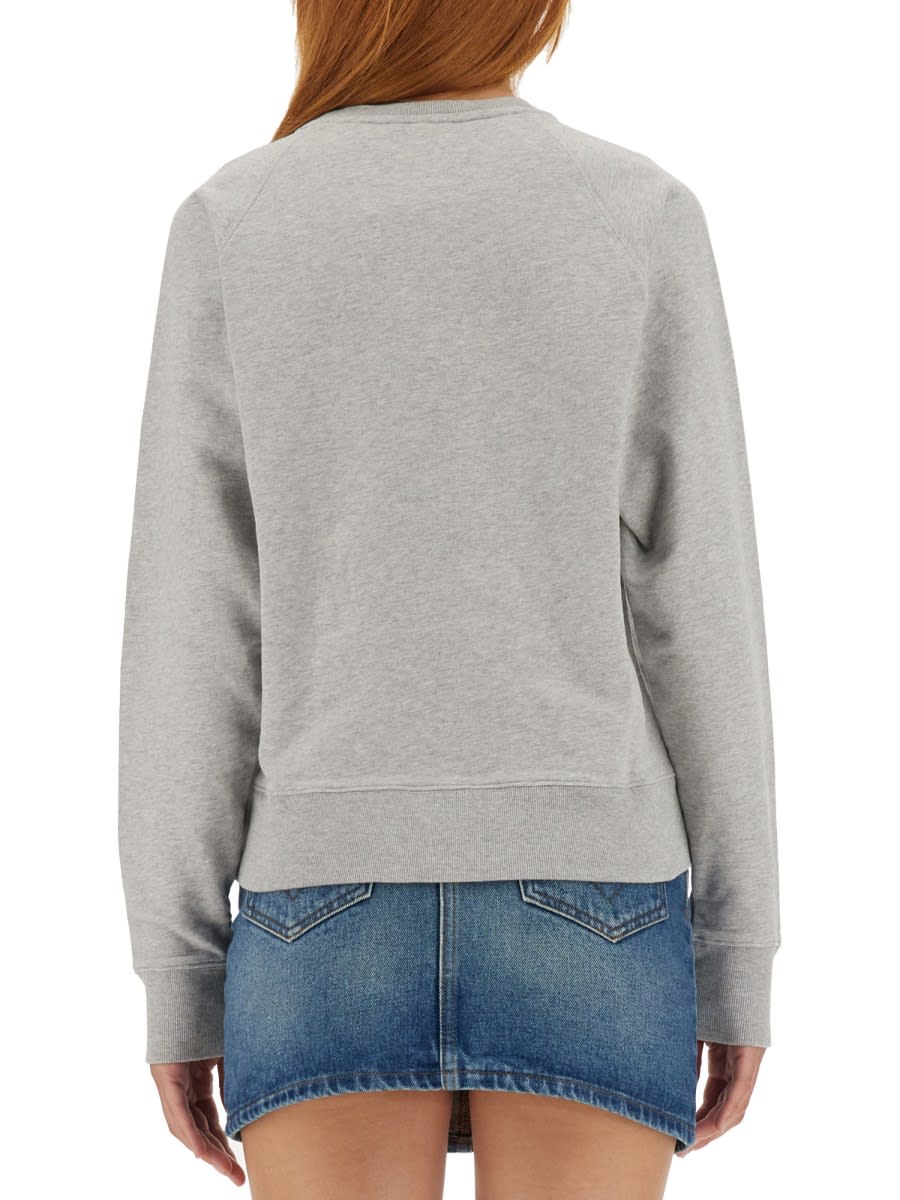 Maison Kitsuné Campus Fox Print Sweatshirt In Grey