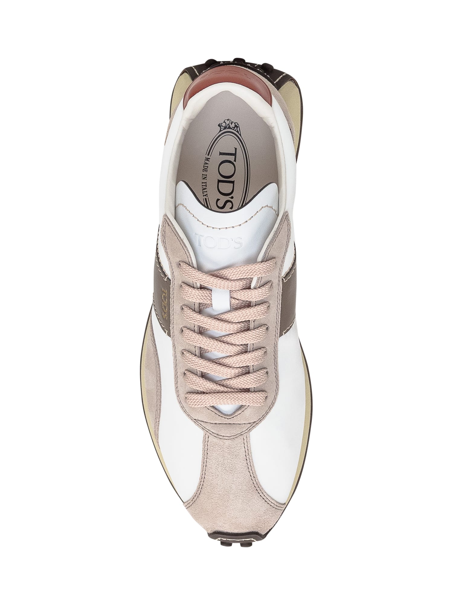 TOD'S MULTICOLOR LEATHER AND SUEDE SNEAKERS