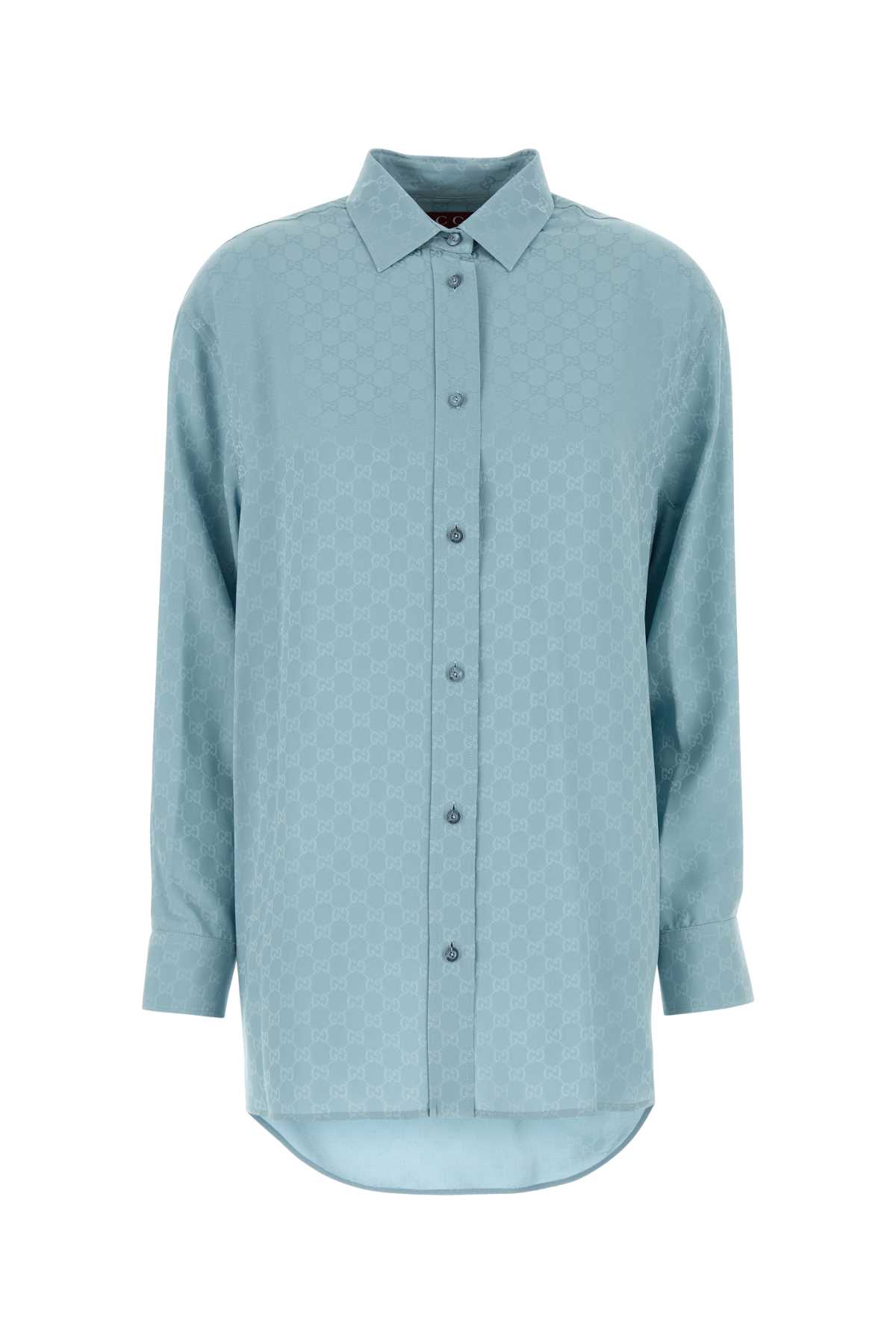 Light Blue Silk Oversize Shirt