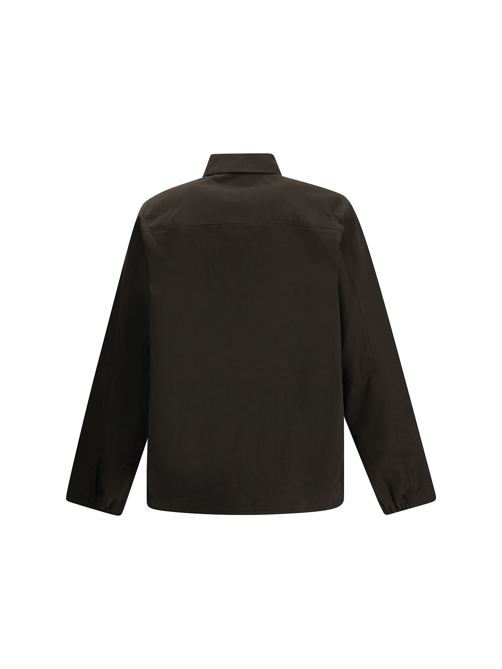 Gr10k Alpha Patch-pocket Cotton Shirt Jacket In Brown