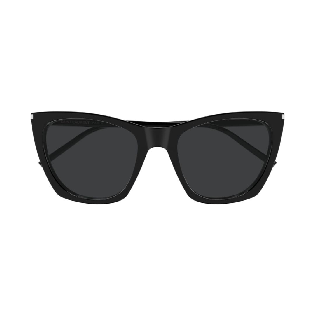 Saint Laurent Grey Cat Eye Ladies Sunglasses Sl 214 Kate Thin 001 55 In Black