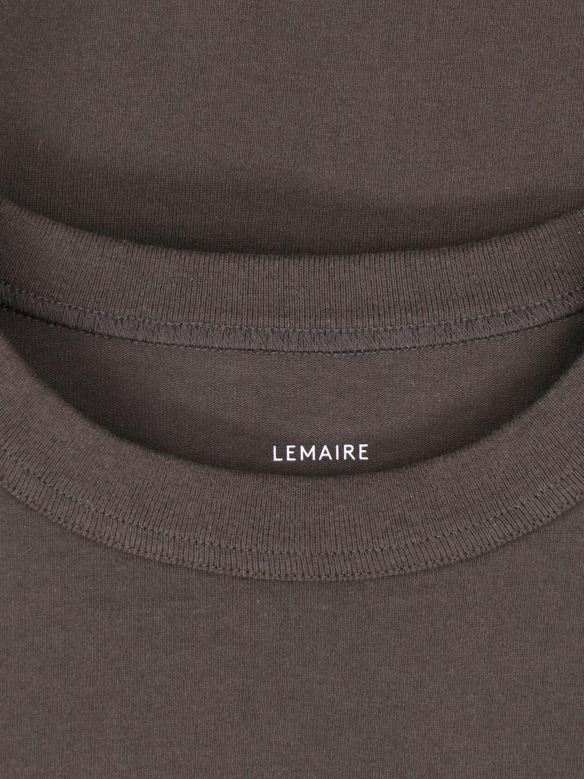 Shop Lemaire Cropped T-shirt With Pocket In Green