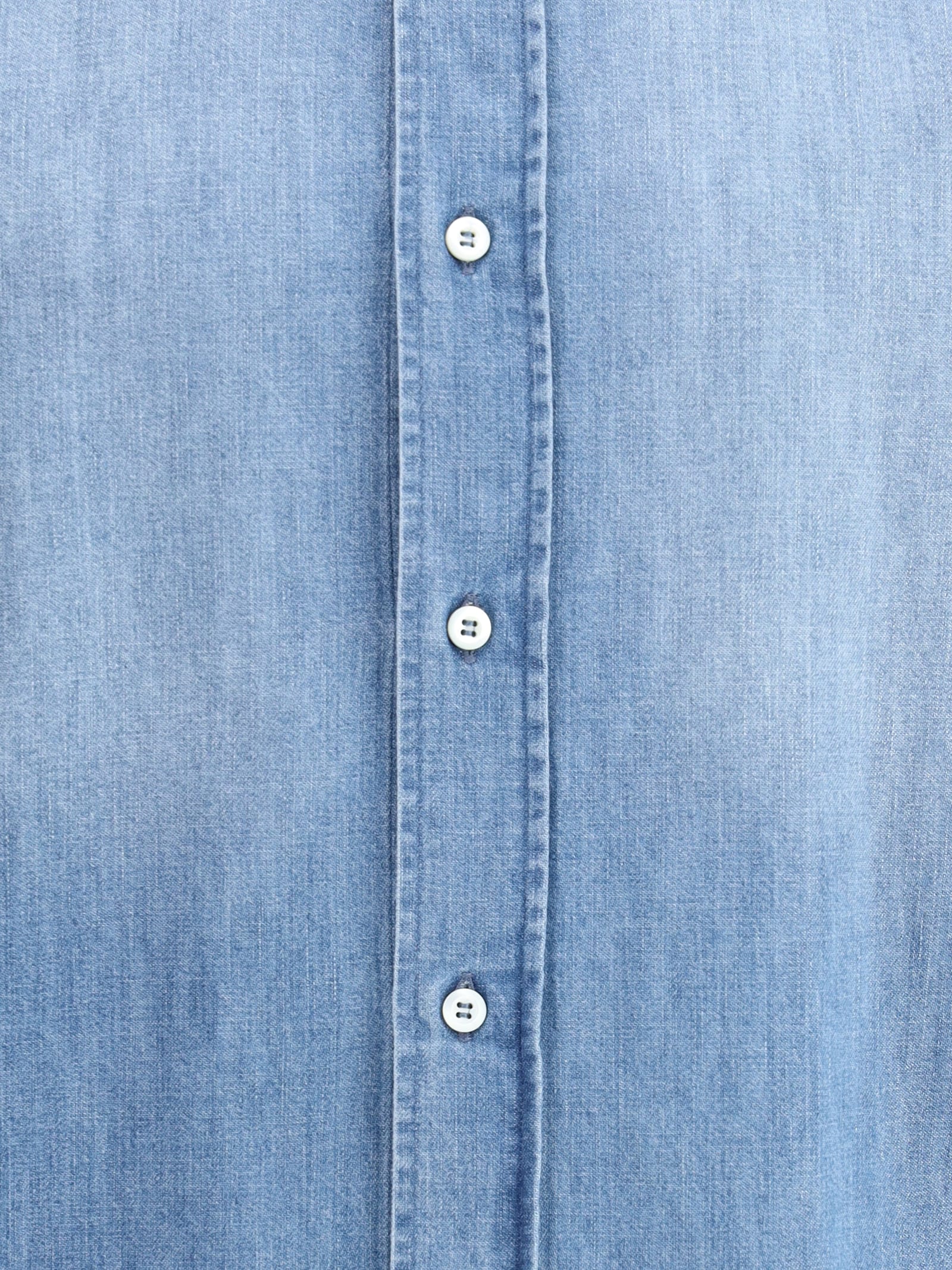 Brunello Cucinelli Denim Shirt In Blue