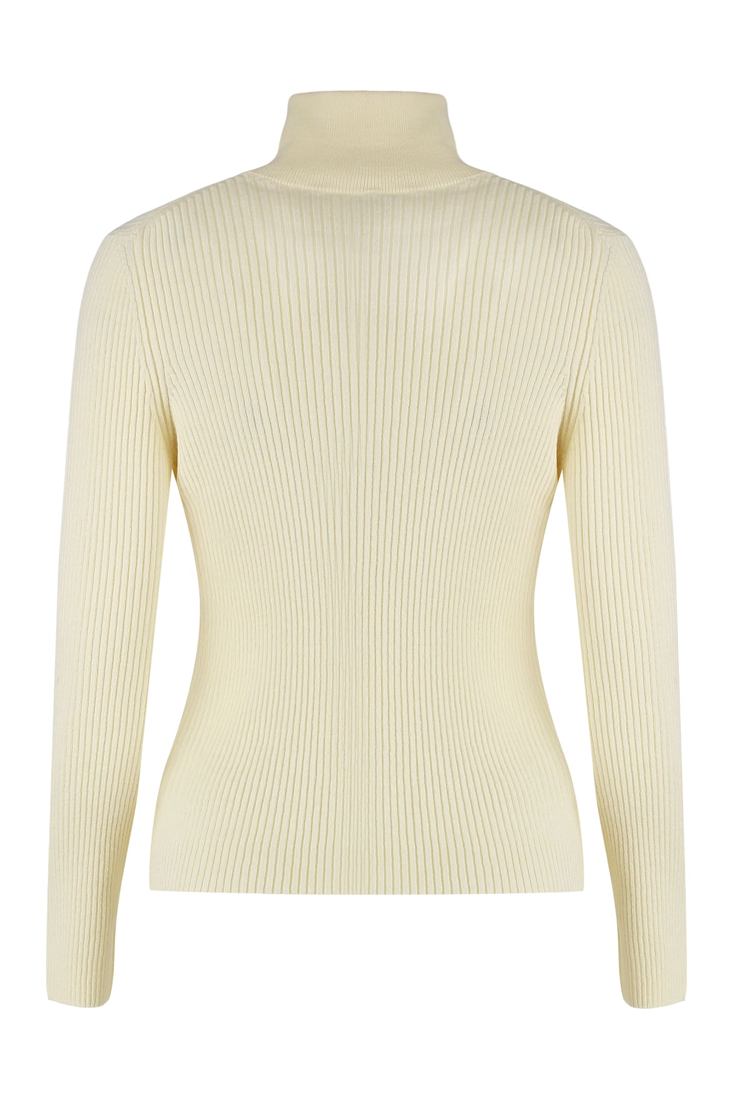 Celine High-neck Wool Top In White