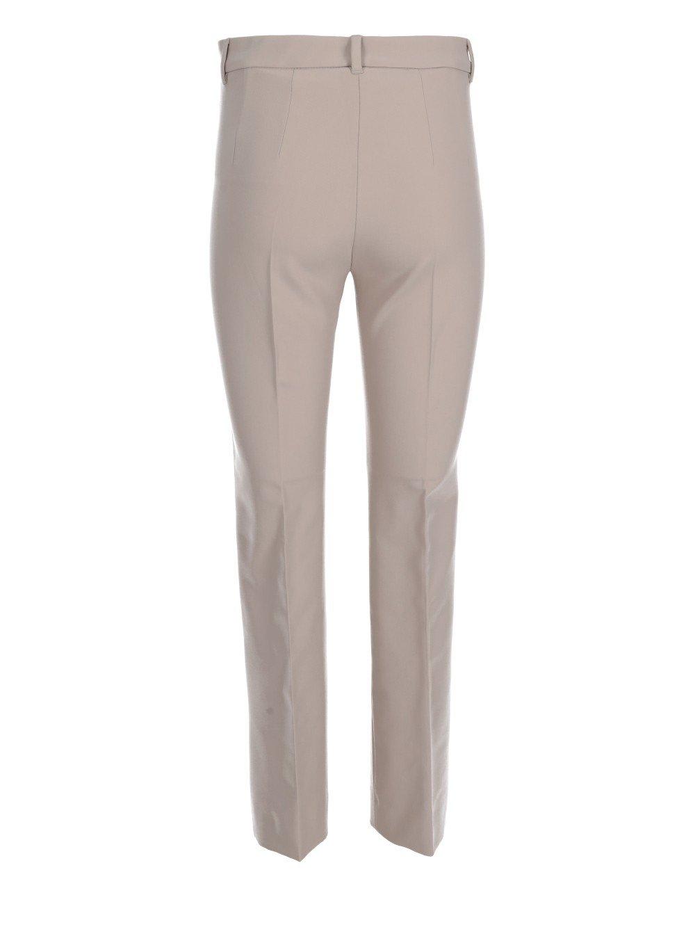 Shop 's Max Mara High Waist Slim Fit Trousers In Beige
