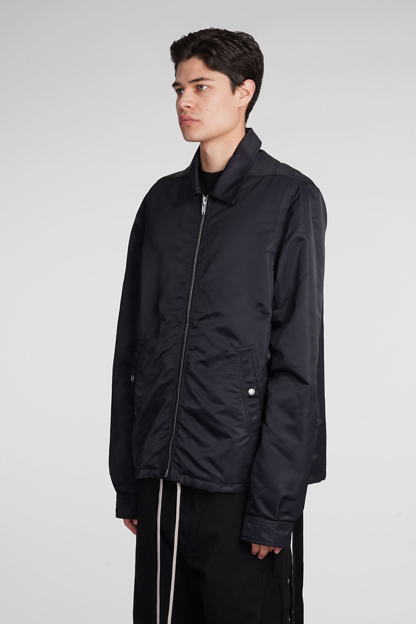 Shop Drkshdw Zipfront Jkt Casual Jacket In Black Nylon