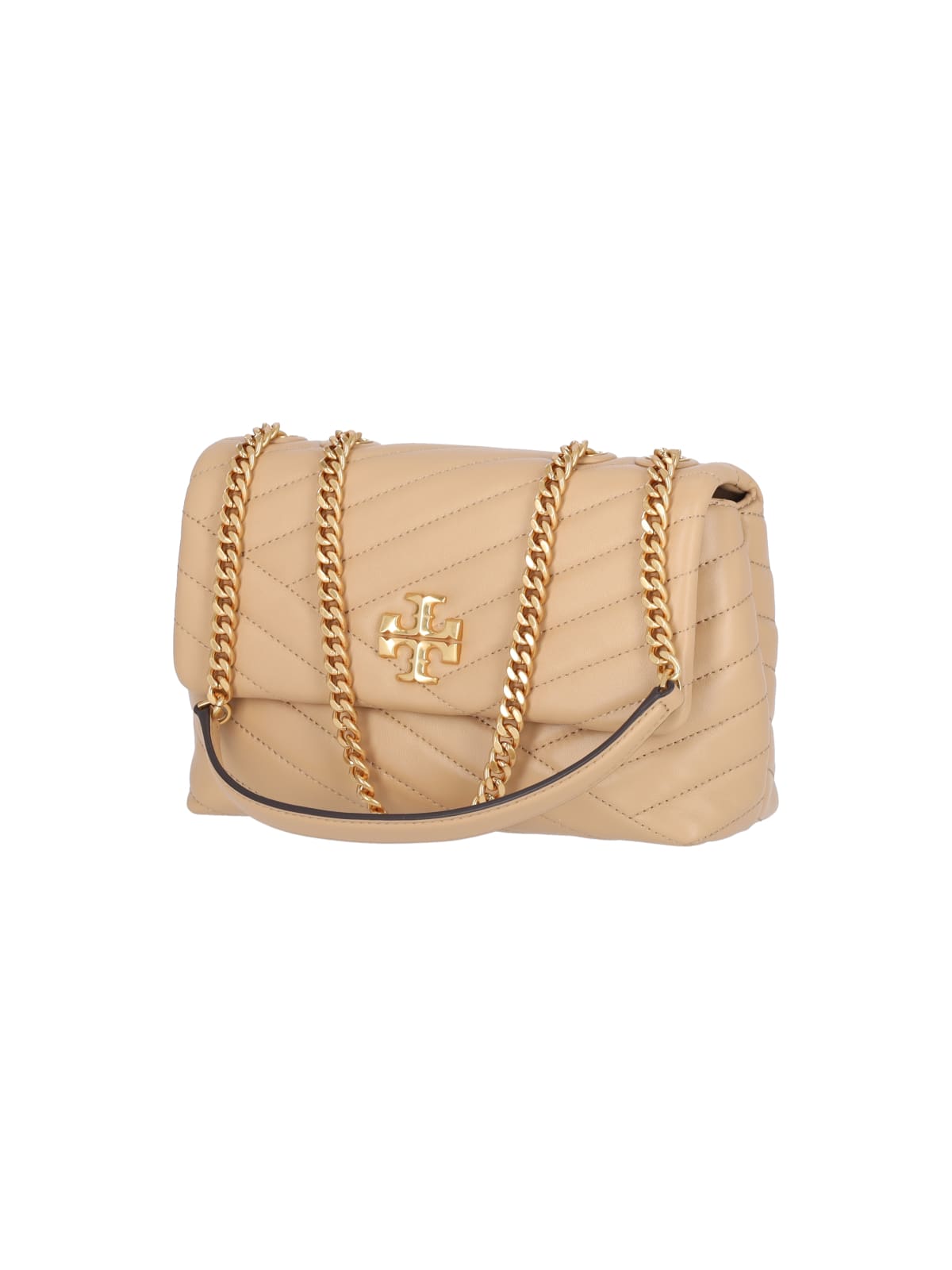 Shop Tory Burch Kira Small Shoulder Bag In Beige